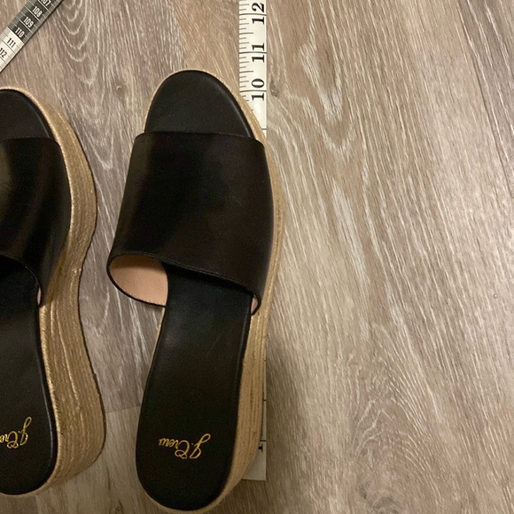 New J Crew Platform Women’s Black Slip On Sandals - Picture 8 of 10